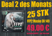 FFP2 Atemschutzmaske nach EN 149  25 Stck Packung